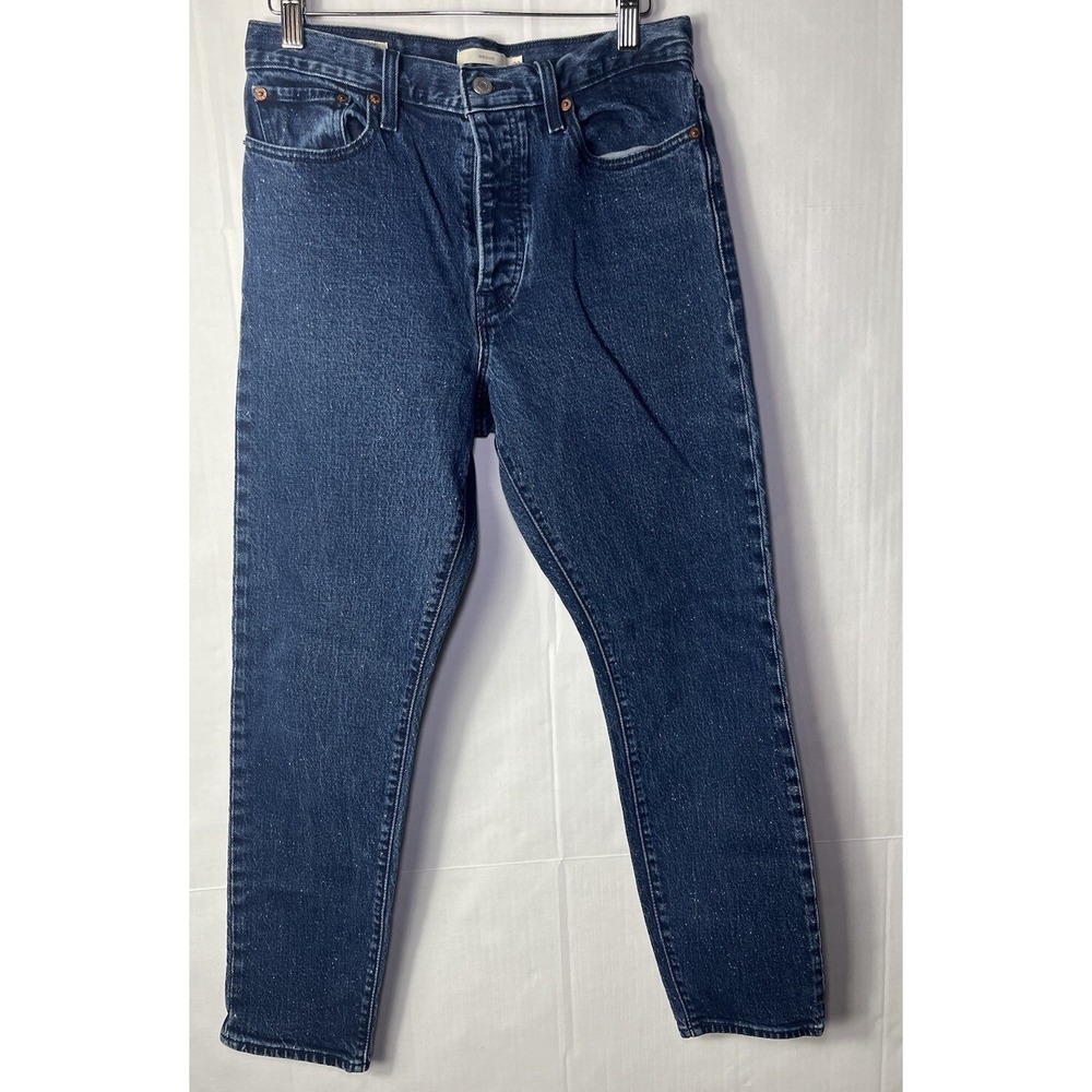 Levi's Wedgie Jeans Button Fly Blue High Rise Waist Size 29